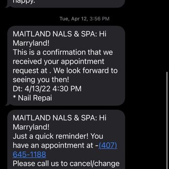Maitland Nails & Spa - Appointment confirmation - Nail Salons Near Me - Maitland, Florida Maitland Nails & Spa - Appointment confirmation - Nail Salons Near Me - Maitland, Florida