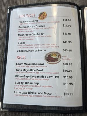 Menu photo 5 Little Late Bird San Mateo, CA