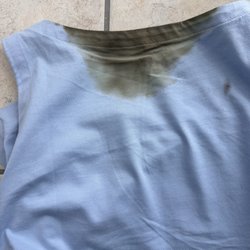 Salon of Trinity - Brand new shirt that the stylist got color all over.