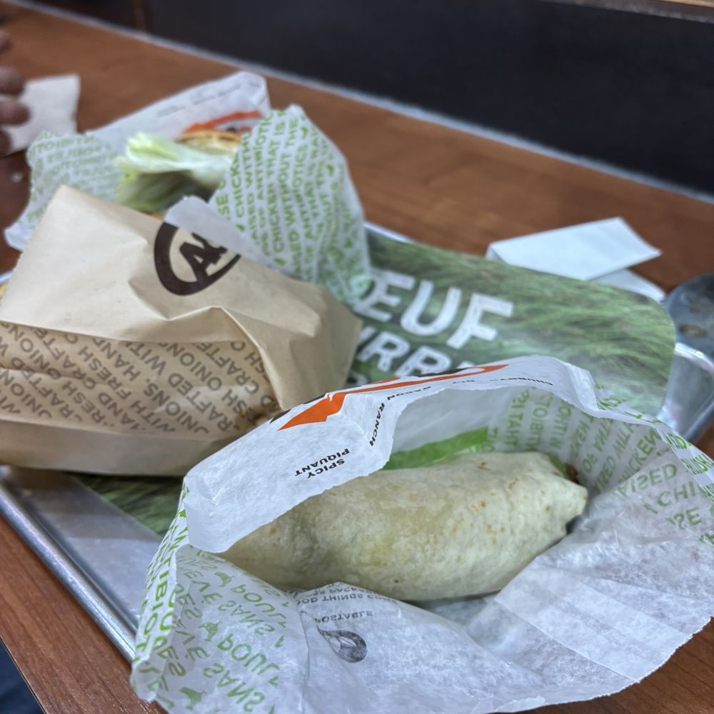 A&W - Chicken tender wrap, onion rings, chicken BLT (no tomato  :() - Burgers Near Me - Montreal, Quebec