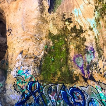 Vanalden Cave - Graffiti just to the right of the mouth of the cave. - Hiking Near Me Vanalden Cave - Graffiti just to the right of the mouth of the cave. - Hiking Near Me