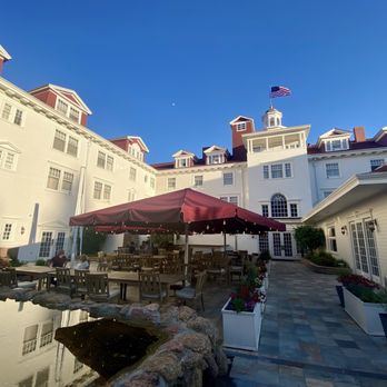 Cascade’s - The back of the hotel from the patio - New American Near Me - Estes Park, Colorado