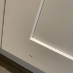 Damaged cabinet door Damaged cabinet door