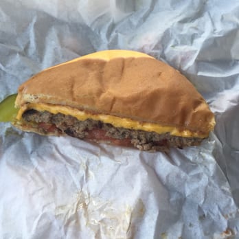 Top Notch - Cheeseburger cut in half. - Fast Food Near Me - Austin, Texas Top Notch - Cheeseburger cut in half. - Fast Food Near Me - Austin, Texas