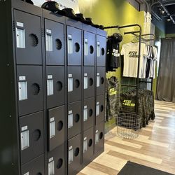 GrooveRyde - Woodmere - From the front door -- lockers and merch
