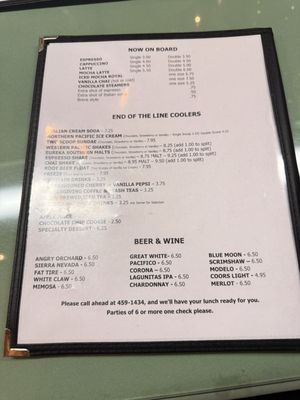 Menu photo 4 Loose Caboose Cafe Willits, CA