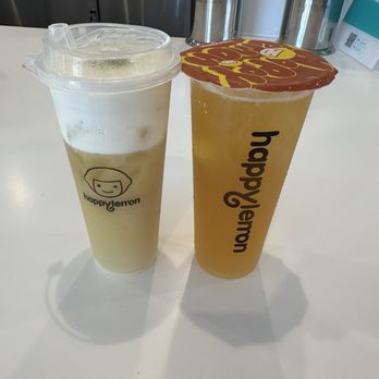 Happy Lemon - Green tea with salted cheese   Black tea with lemon - Bubble Tea Near Me - Tustin, California