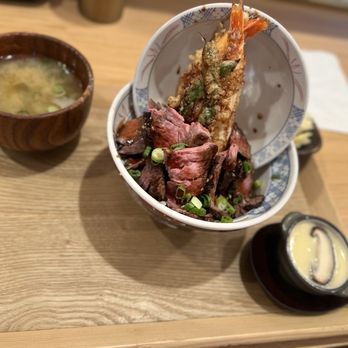 Tendon Kohaku - Beef steak Aimori tendon set - Japanese Near Me - Bellevue, Washington Tendon Kohaku - Beef steak Aimori tendon set - Japanese Near Me - Bellevue, Washington