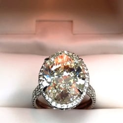 Marla's Gem Creations - Sometimes bigger is better... Like this 9 carat oval diamond engagement ring ;)