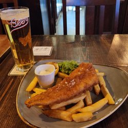 The Old Buttermarket - Standard portion haddock & chips. Fish was fresh, flakey and battered just enough to make it crispy.