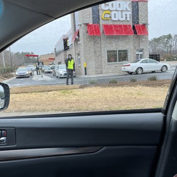 Cook Out - a view of a car from inside a vehicle - Fast Food Near Me - Louisburg, North Carolina
