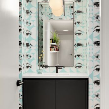 Blue Sound Construction - Modern Powder Room. Remodel by Blue Sound Construction, Design by Modernous. Photo: Matthew Gallant. - General Contractors Near Me - Shoreline, Washington