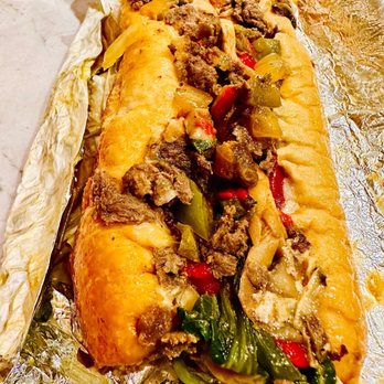 Ishkabibble's - The South Philly Cheesesteak!....Roasted Green & Red Peppers, Spinach, Grilled Onions & Provolone Cheese!....Double Thumbs Up!! - Cheesesteaks Near Me - Philadelphia, Pennsylvania Ishkabibble's - The South Philly Cheesesteak!....Roasted Green & Red Peppers, Spinach, Grilled Onions & Provolone Cheese!....Double Thumbs Up!! - Cheesesteaks Near Me - Philadelphia, Pennsylvania