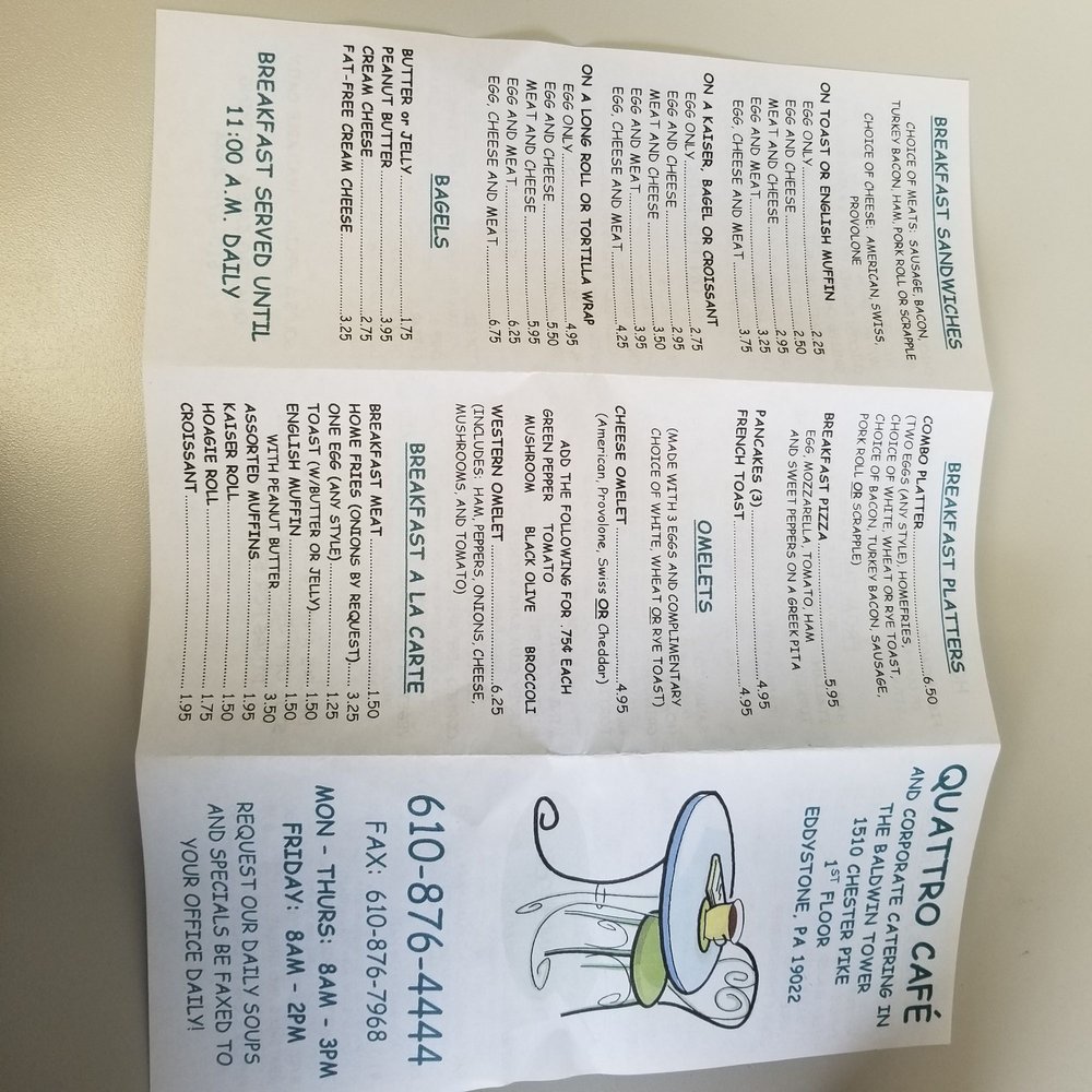 QUATTRO CAFE CLOSED Updated June 2024 1510 Chester Pike