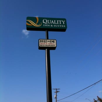 Hole In One Cafe - Hole-in-One sign (attached to Quality Inn) - American Near Me - Lufkin, Texas Hole In One Cafe - Hole-in-One sign (attached to Quality Inn) - American Near Me - Lufkin, Texas