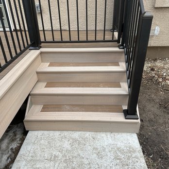 M.J.D. Building Solutions - Multi colored stairs and deck!! - Carpenters Near Me M.J.D. Building Solutions - Multi colored stairs and deck!! - Carpenters Near Me