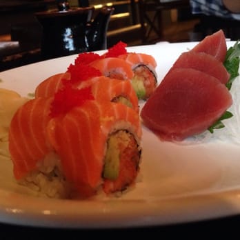 Illuzion - Tuna and salmon special roll. - Japanese Near Me - Hoboken, New Jersey Illuzion - Tuna and salmon special roll. - Japanese Near Me - Hoboken, New Jersey
