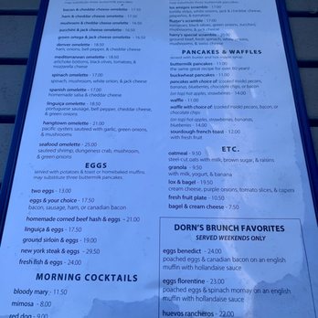 Dorn's Original Breakers Cafe - Breakfast menu - Seafood Near Me - Morro Bay, California Dorn's Original Breakers Cafe - Breakfast menu - Seafood Near Me - Morro Bay, California