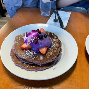 Guieb Cafe - Must have ube mascarpone pancakes - New American Near Me - Honolulu, Hawaii