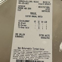 Sherwin-Williams Paint Store - The paint color I was given????