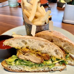 Hazel Hill - Country Chicken Sandwich (Served w/Fries, $22)- 3/5 stars
