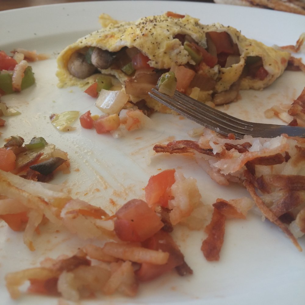 Scotty's Cafe - Whats left of my veg omelette. - Diners Near Me - Vallejo, California Scotty's Cafe - Whats left of my veg omelette. - Diners Near Me - Vallejo, California