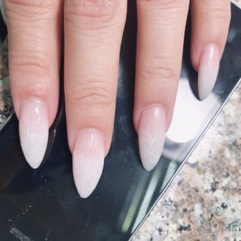 Pearl Nails - white ombre with glitter . - Nail Salons Near Me - Rosemead, California Pearl Nails - white ombre with glitter . - Nail Salons Near Me - Rosemead, California