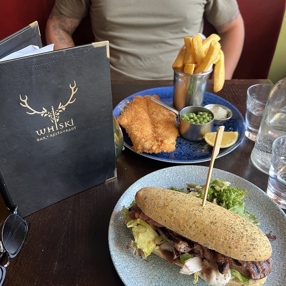 WHISKI Rooms - Fish & Chips. Steak sandwich. - British Near Me - Edinburgh, EDH WHISKI Rooms - Fish & Chips. Steak sandwich. - British Near Me - Edinburgh, EDH