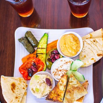 Acropolis - A better view of our appetizer, the Meze Plate - Greek Near Me - Harker Heights, Texas