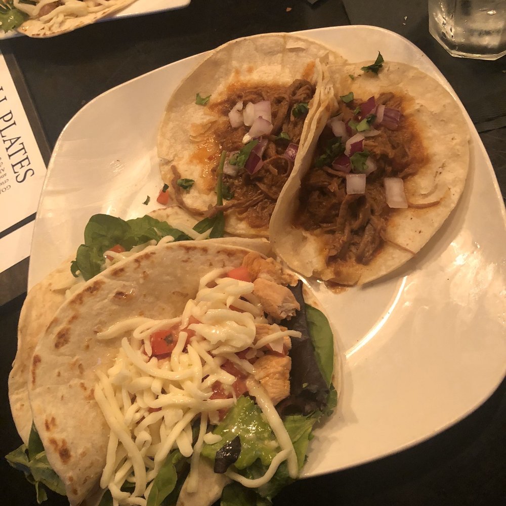 The Soho Backyard - Two chicken and barbacoa tacos. - Burgers Near Me - Tampa, Florida The Soho Backyard - Two chicken and barbacoa tacos. - Burgers Near Me - Tampa, Florida