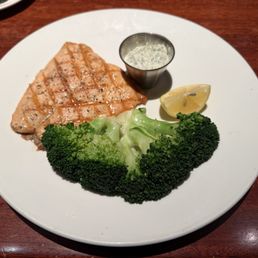 North Atlantic Grilled Salmon with remoulade dill sauce