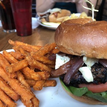 Firefly - Sweet potato fries and black and blue burger - Bars Near Me - Charlottesville, Virginia Firefly - Sweet potato fries and black and blue burger - Bars Near Me - Charlottesville, Virginia