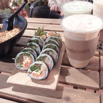 Cafe Orange - Kimbap and wonton ramen soup! And our drinks ! - Desserts Near Me - Garden Grove, California