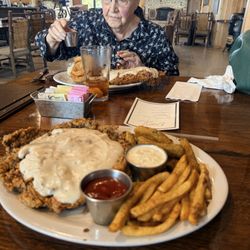 The Founder - Chicken fried ribeye enjoyed by my 95 year old mother.