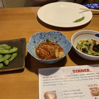 Tokyo One - A couple of side options: edamame, kimchi, pickled cucumber - Sushi Bars Near Me - Plano, Texas Tokyo One - A couple of side options: edamame, kimchi, pickled cucumber - Sushi Bars Near Me - Plano, Texas