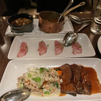 Scarpetta - Yellowtail, polenta and braised short rib - Italian Near Me - New York, New York