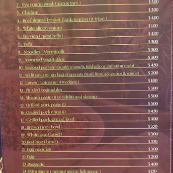 Pho Sure - Menu, 9/01/2026 - Vietnamese Near Me - Valencia, California