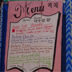 Neon Lobster Pop Up Taqueria - Neon Lobster Menu 2013/14