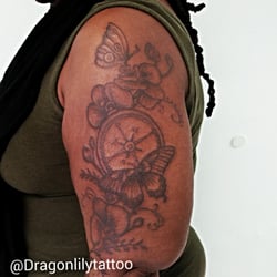 Dragon Lily Tattoo