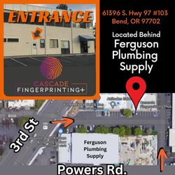 Cascade Fingerprinting+ - Conveniently located on the corner of Powers Rd and 3rd Street in Bend.