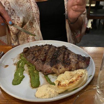 Restaurant 1796 - Ribeye, scalloped potatoes and asparagus - New American Near Me - Saint Francisville, Louisiana