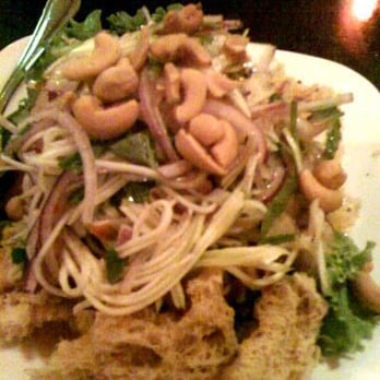 SriPraPhai Thai Restaurant - catfish salad. note: it's not catfish filet. - Thai Near Me - Woodside, New York SriPraPhai Thai Restaurant - catfish salad. note: it's not catfish filet. - Thai Near Me - Woodside, New York