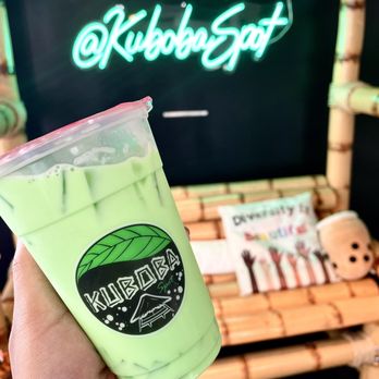 Kuboba Spot - Buko pandan drink w/ homemade pandan jelly - Bubble Tea Near Me - Berkeley, California