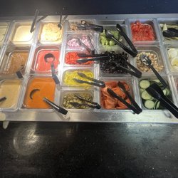 Most of the salad bar. It's too large to put in one photo