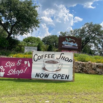 Spring Creek Gardens - Advertising the new coffee shop - Landscaping Near Me - Spring Branch, Texas