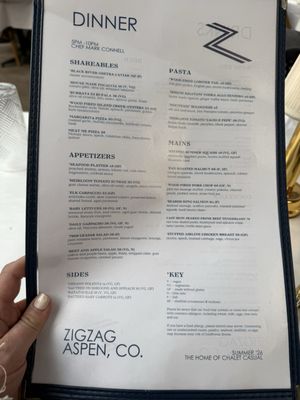 Menu photo 1 Zigzag Aspen, CO Menu photo 1 Zigzag Aspen, CO