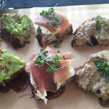 The Corner - Toast platter! Avocado toast was fantastic. Don't get the other two - prosciutto and chicken liver - no bueno! - Cafes Near Me - Montclair, New Jersey The Corner - Toast platter! Avocado toast was fantastic. Don't get the other two - prosciutto and chicken liver - no bueno! - Cafes Near Me - Montclair, New Jersey