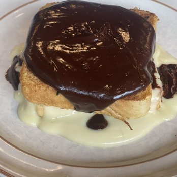 Brea Lu - Boston creme pie French toast (on the specials board) - New American Near Me - Westbrook, Maine