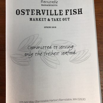Osterville Fish, Too - Menu 1 - Seafood Near Me - Barnstable, Massachusetts