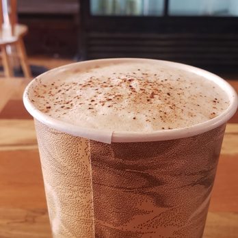 Old Town Coffee & Chocolates - I believe this is a white mocha with almond milk - Coffee & Tea Near Me - Eureka, California Old Town Coffee & Chocolates - I believe this is a white mocha with almond milk - Coffee & Tea Near Me - Eureka, California
